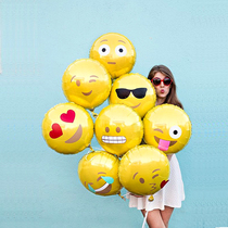 18 Emoji Bag Aluminum Balloon Wedding Birthday Party Ornaments Kids Cartoon Age Wedding Room Setup