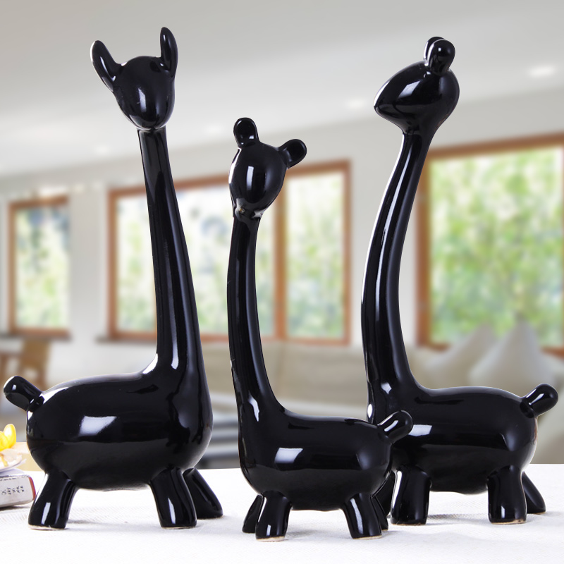 Modern living room TV cabinet furnishing articles home decoration wedding gifts ceramic handicraft three deer
