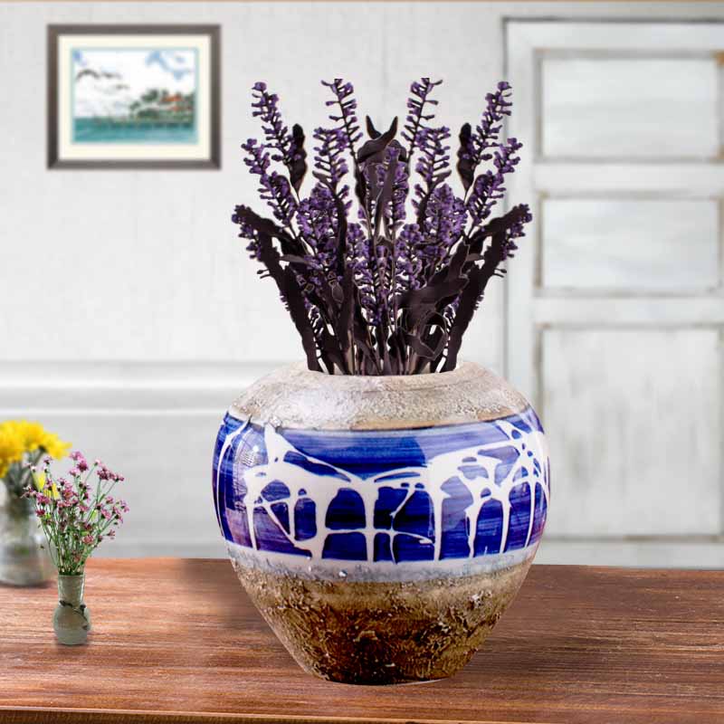 Creative home ground ceramic wine ark, adornment furnishing articles retro nostalgia three - piece vase in the sitting room porch decoration