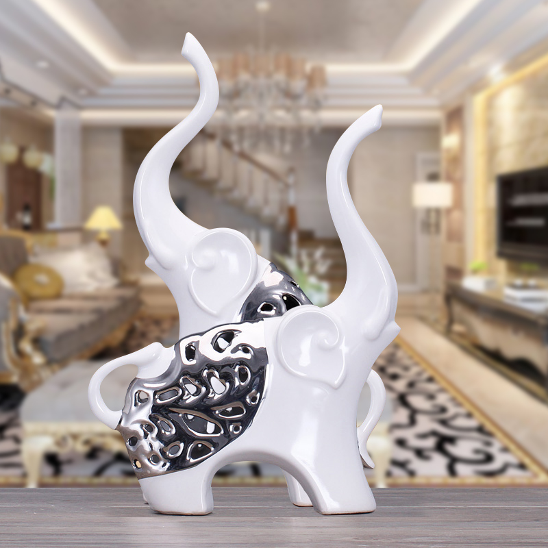 Modern ceramics hollow - out crafts are creative wine sitting room adornment household room TV cabinet decoration move