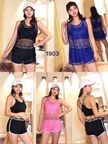 Spa swimsuit Lean Conservative Split 1916 Gathers Bikini European and American High waist Three sets of mesh yarn beach swimsuit