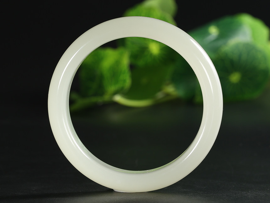 和田玉白玉 手镯 65克 内径 59mm