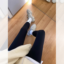 Ai Shark leather pants women wear high waist ultra-thin tight slim casual stretch trousers black leggings