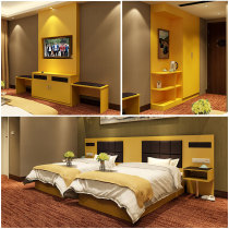 Hotel hotel board furniture Computer desk Nightstand Hotel rental house Guest room Standard room Big bed Full set soft bag