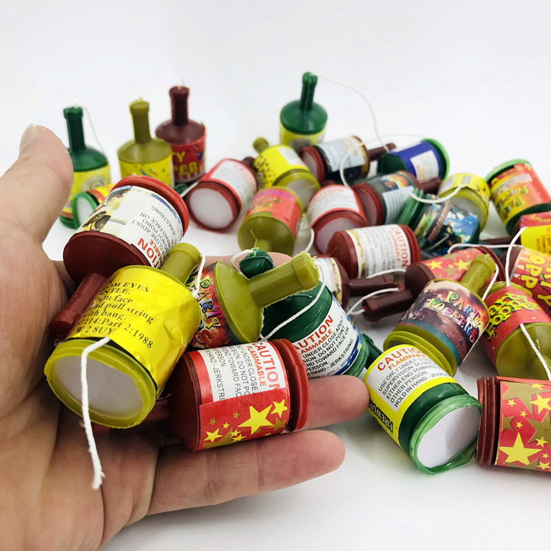 手持小拉炮彩带生日香槟造型礼炮婚嫁庆典用品儿童玩具结婚礼花