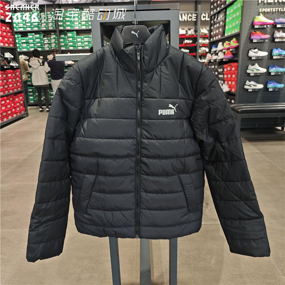 PUMA Puma Men's black back letter print versatile standing collar simple sports warm cotton jacket 672412
PUMA Puma Men's black back letter print versatile standing collar simple sports warm cotton jacket 672412