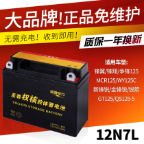 12V7 An Trans-riding Motorcycle is free of maintenance lead-acid batteries General Jun Chi GT125 Five sheep Fupreda