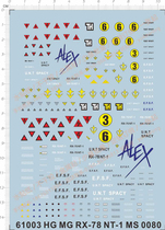 Ax model HG MG NT-1 RX-78NT-1 Ax water patch (61003)