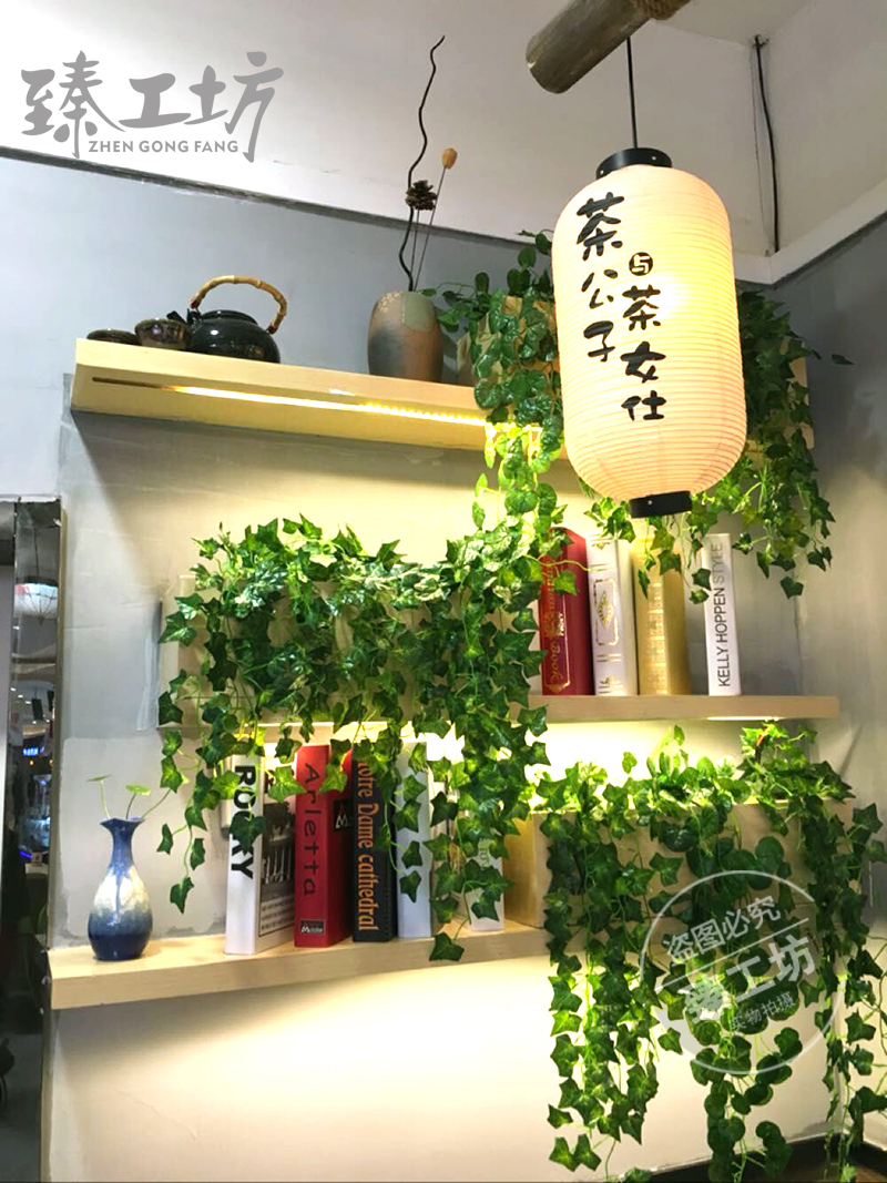 壁挂仿真植物藤条藤蔓装饰花绿植墙吊篮葡萄叶子绿萝叶假花爬山虎产品展示图4