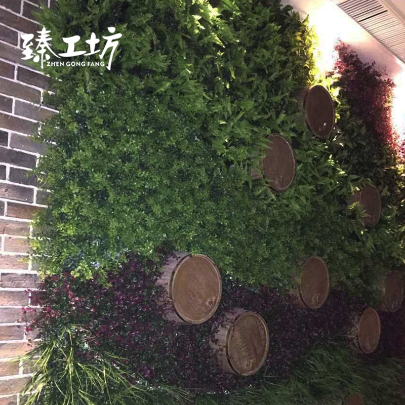 臻工坊 仿真植物墙塑料植物立体墙仿真植物绿植装饰墙人造草坪产品展示图2