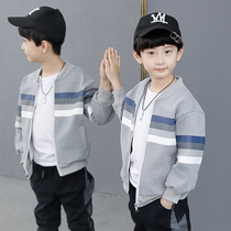 Boys coat spring clothes 2021 New tidal air Korean childrens middle school spring and autumn baseball uniform boy jacket