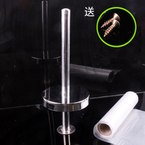 Supermarket roll bag bracket shelf pile head shopping bag bracket all stainless steel plastic bag spread area bracket