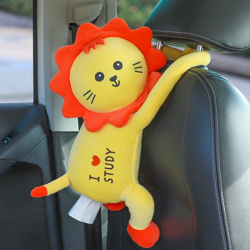 creative car tissue box car with hanging paper drawer car cute leather monkey car interior decoration products