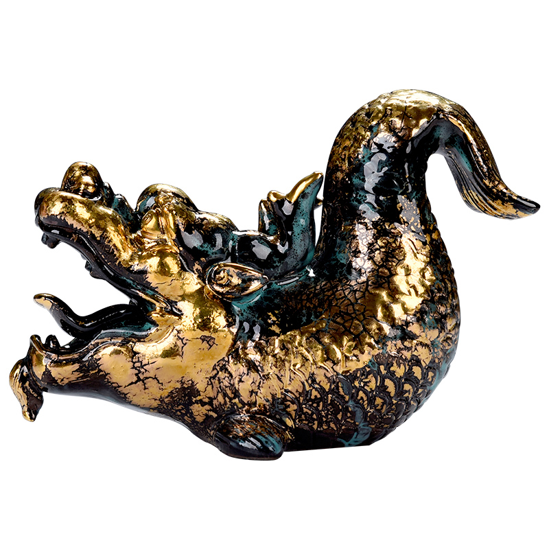 Oriental clay ceramic artisans Zhang Chang the teacher Lin, a bronze color series art furnishing articles/aojiang fish