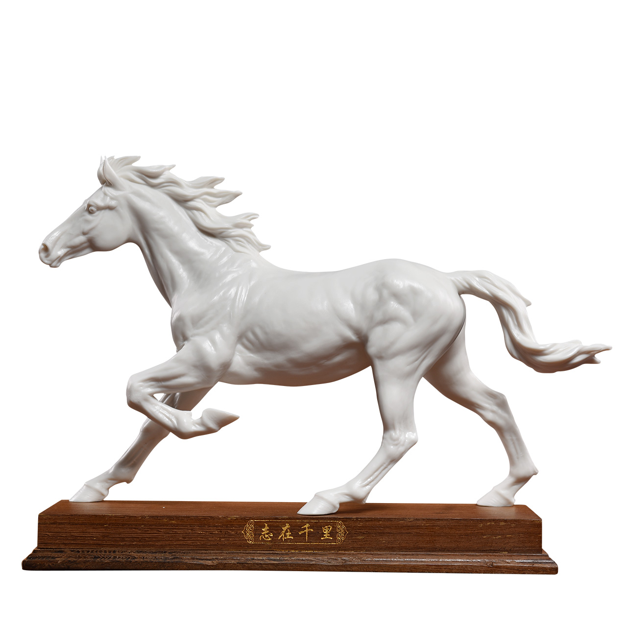 The east mud horse ceramics handicraft furnishing articles dehua white porcelain horse its in The boss 's office