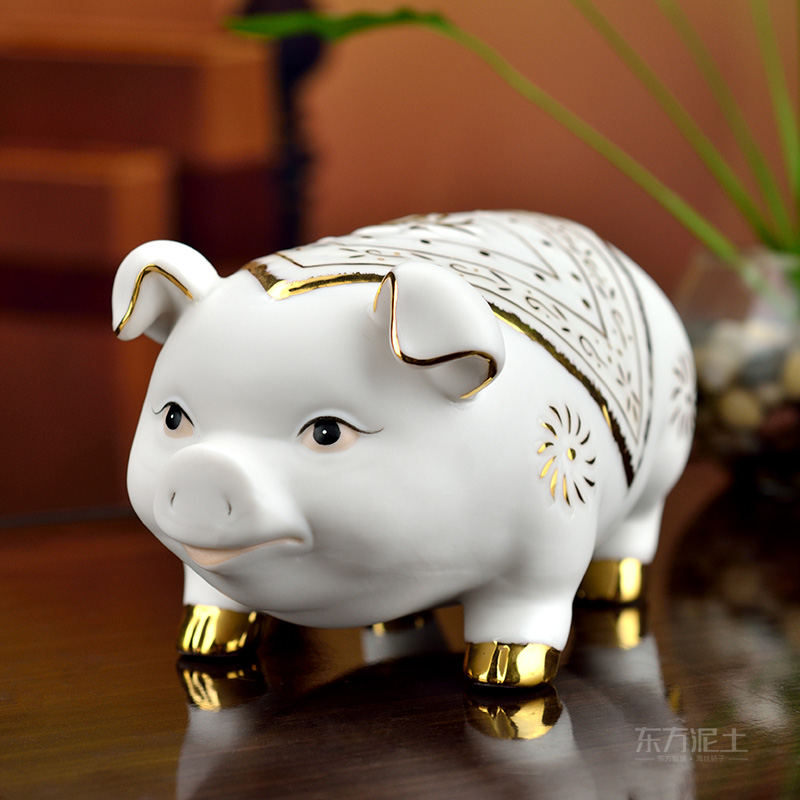The east mud creative birthday present practical 12 Chinese zodiac animals dragon pig cattle dog furnishing articles ceramic arts and crafts