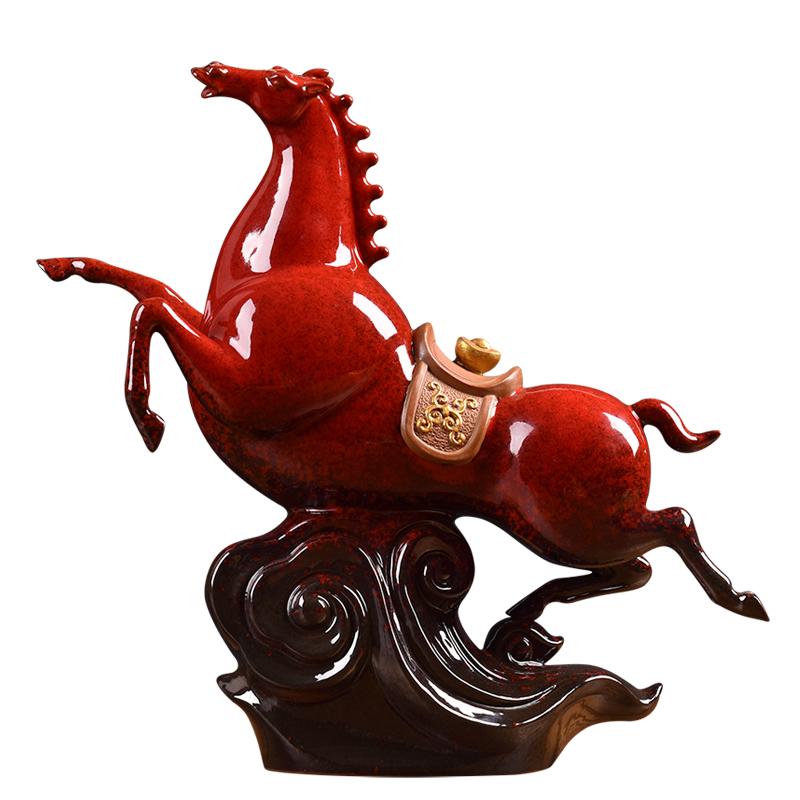 Oriental clay ceramic horse horse furnishing articles office desktop decoration business gifts/success