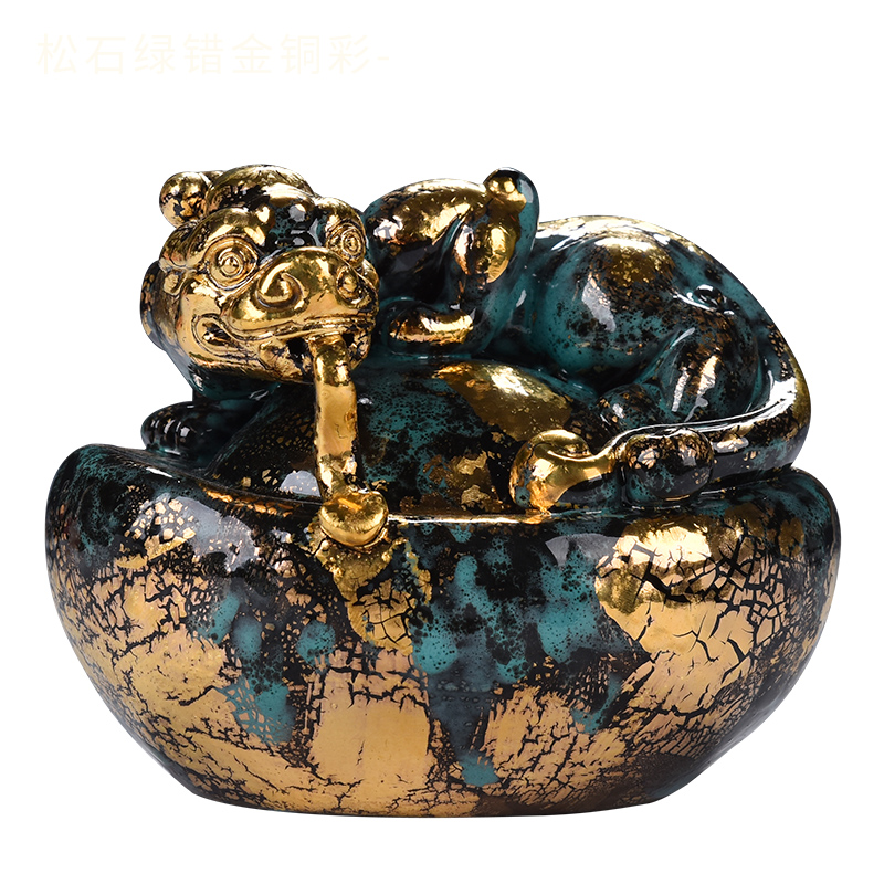 Oriental clay ceramic artisans Zhang Chang the teacher Lin, a bronze color series art/protect the treasure to the mythical wild animal