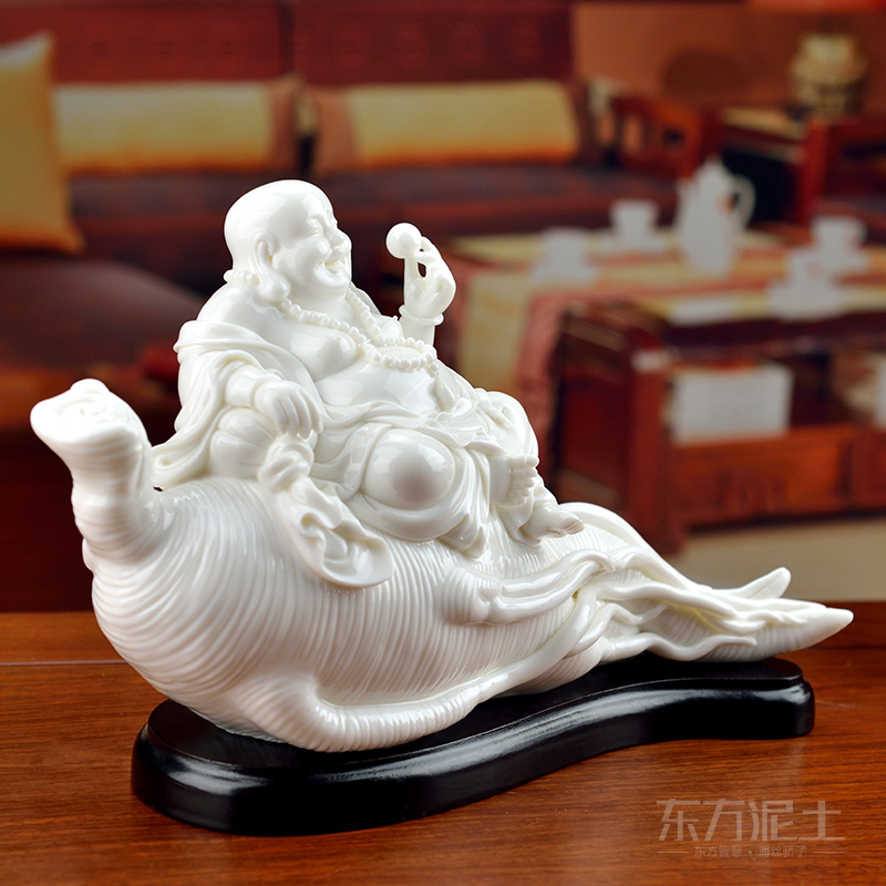 The east mud birthday gift/white marble, white marble ceramic maitreya household porcelain/happy life D01-019 - a