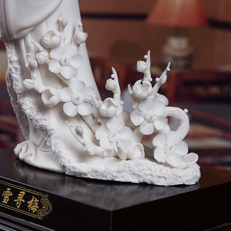 Oriental soil dehua white porcelain its art collection for furnishing articles through the snow Chinese living/mei D19-41