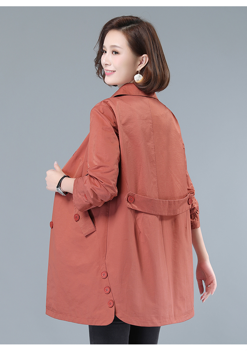 秋装风衣女薄款2020新款韩版宽松妈妈春秋上衣洋气百搭中长款外套风衣