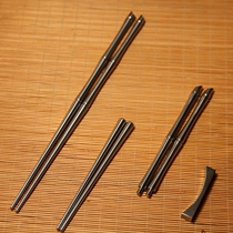 Bamboo Hearts Titanium Alloy Chopsticks Solid TC4 Environmental Protection Hygienic Chinese Day Style Chopsticks Non-slip Titanium Home Picnic Cutlery EDC