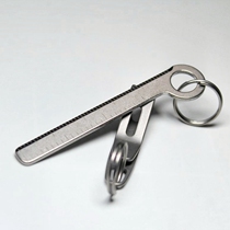 Micro mini scale portable measuring scale titanium alloy fine punch cm INCH inch specification attached with titanium ring EDCGEAR