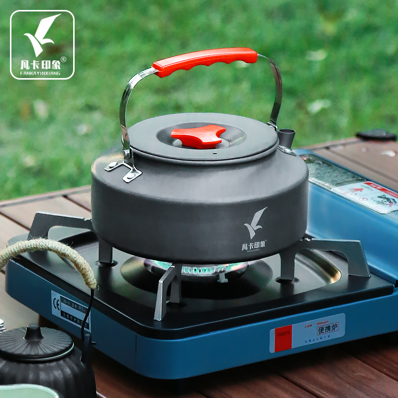 Outdoor Barbecue Kettle On-board Field Hot Water Kettle Tea-Tea-Bed Furnace Camping Can Boil Water Cooking Water Cookware Cooker-Taobao