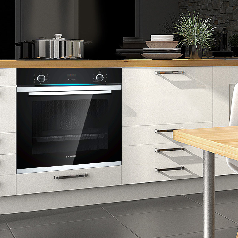 siemens / siemens hb234abs0w smart home oven embedded 71l large capacity multifunction