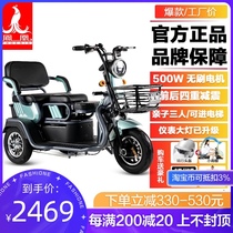 Phoenix electric tricycle household small elderly scooter to pick up children commuter battery car electric tricycle old man