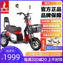 Phoenix electric tricycle household small pick-up children 48V new battery household small elderly scooter