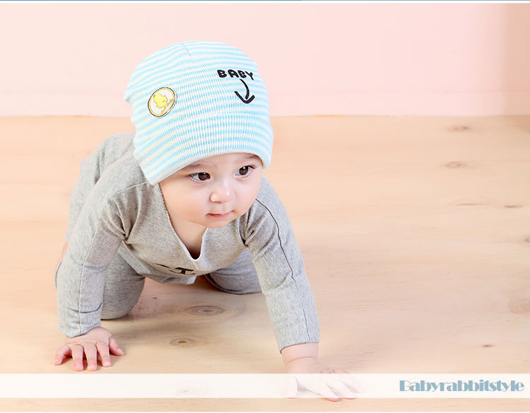 朝气童年 婴儿帽子秋宝宝女0一1岁公主新生儿