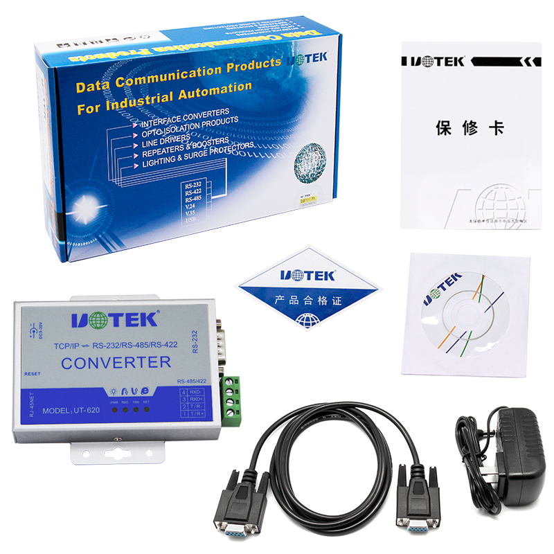 yutai tcp/ip to rs232/485 serial server modbus network serial server ut-620