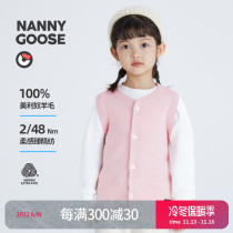 Nanny Goose Nanny McPhee Baby Wool Vest Baby Bottoming Shirt Boys Tops Girls Vest Spring Autumn