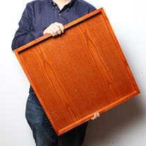 Square wooden tray 50x50 retro temple Mazu offerings tribute dishes Nine palace grid bowl bottom palm plate Shaanxi