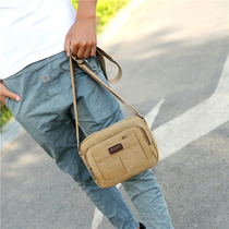 2019 summer Korean mens casual canvas satchel bag new shoulder Cross bag vintage fashion Sports Backpack