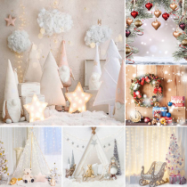 Childrens shooting background cloth photo photography photography anchor live Christmas elegant lighting starry sky background paper
