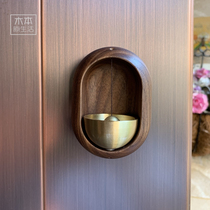 Japanese-style wind chime door hanging doorbell door bell into the door to open the door to remind the bell hit the bell suction door-type pure copper housewarming gift