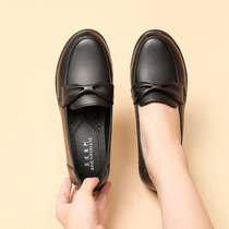 Mothers shoes leather soft comfortable chun qiu kuan middle-aged nv dan xie flat non-slip middle-aged grandma old shoes