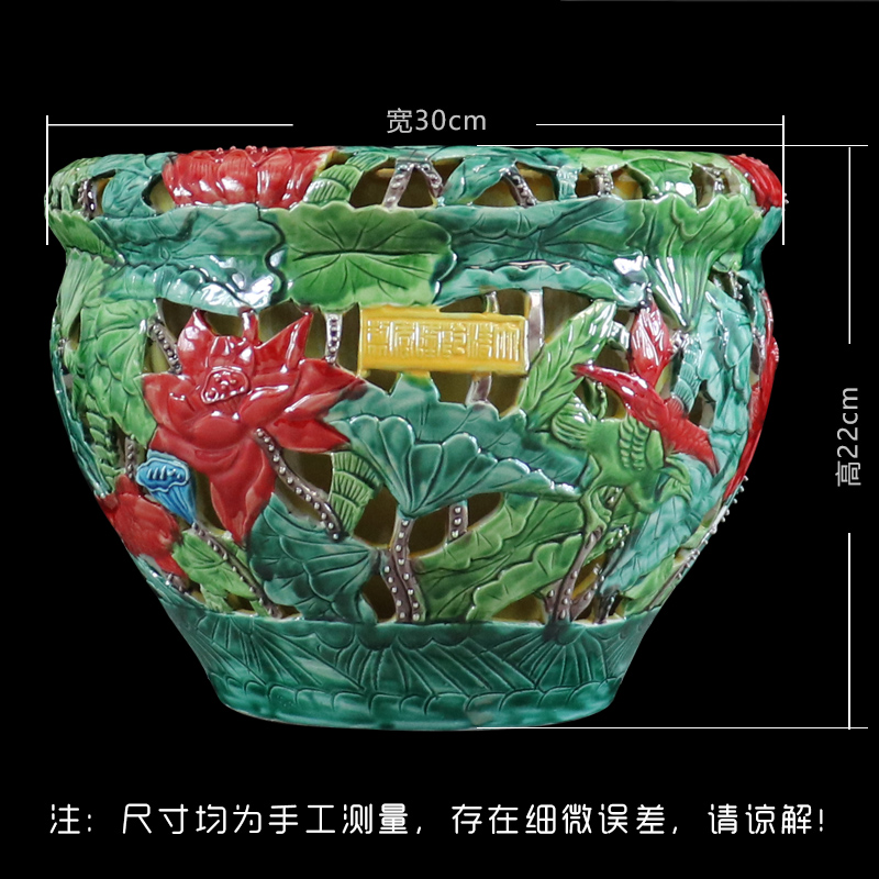 Hollow out carve manual hand - made ceramics creative furnishing articles tank aquarium pot sitting room furniture art ornaments