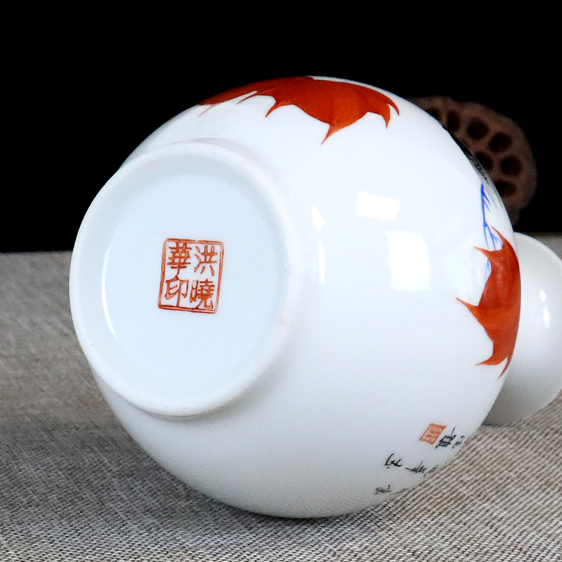 Jingdezhen hand - made ceramics vase furnishing articles sitting room flower arranging dried flowers, Chinese style manual home decoration arts and crafts