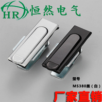 Distribution box lock MS380-1-2 flat lock Electrical switch cabinet handle lock Chassis cabinet door MS717 long black lock
