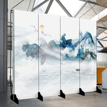 Chinese screen partition living room simple modern decorative wall office Fabric mobile folding bedroom shelter home
