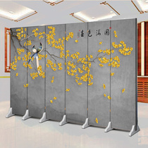 Chinese Flower Bird Screen Partition Wall Living Room Folding Mobile Minimalist Modern Office Hotel Shelter Home Fold Screen