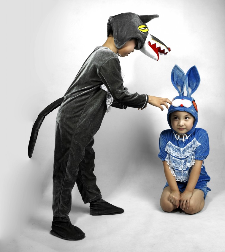 六一大灰狼儿童成人舞台演出服饰动物表演服装幼儿卡通造型舞蹈服_7折