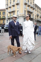 European and American British mens dark blue and white striped nine-point trousers Slim-fit small feet casual four seasons nine-point pants