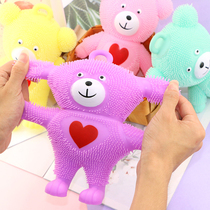 Stalls run rivers and lakes Set up stalls to start a business Glowing flash childrens toys fluffy balls love bear Large small sitting bear