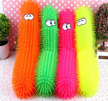 Night market hot selling big caterpillars pinching Music Childrens luminous toys Banxian Christmas gifts are all show