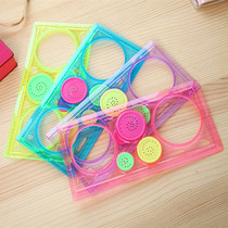 Promotional variety flower ruler Korean creative multi-function drawing template ruler Fun puzzle drawing board ruler Student stationery