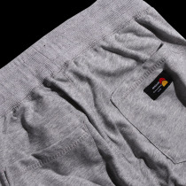 Foreign trade Daily single export tail goods mens cut-off elastic waist tie pants washed cotton wool ring loose sports pants